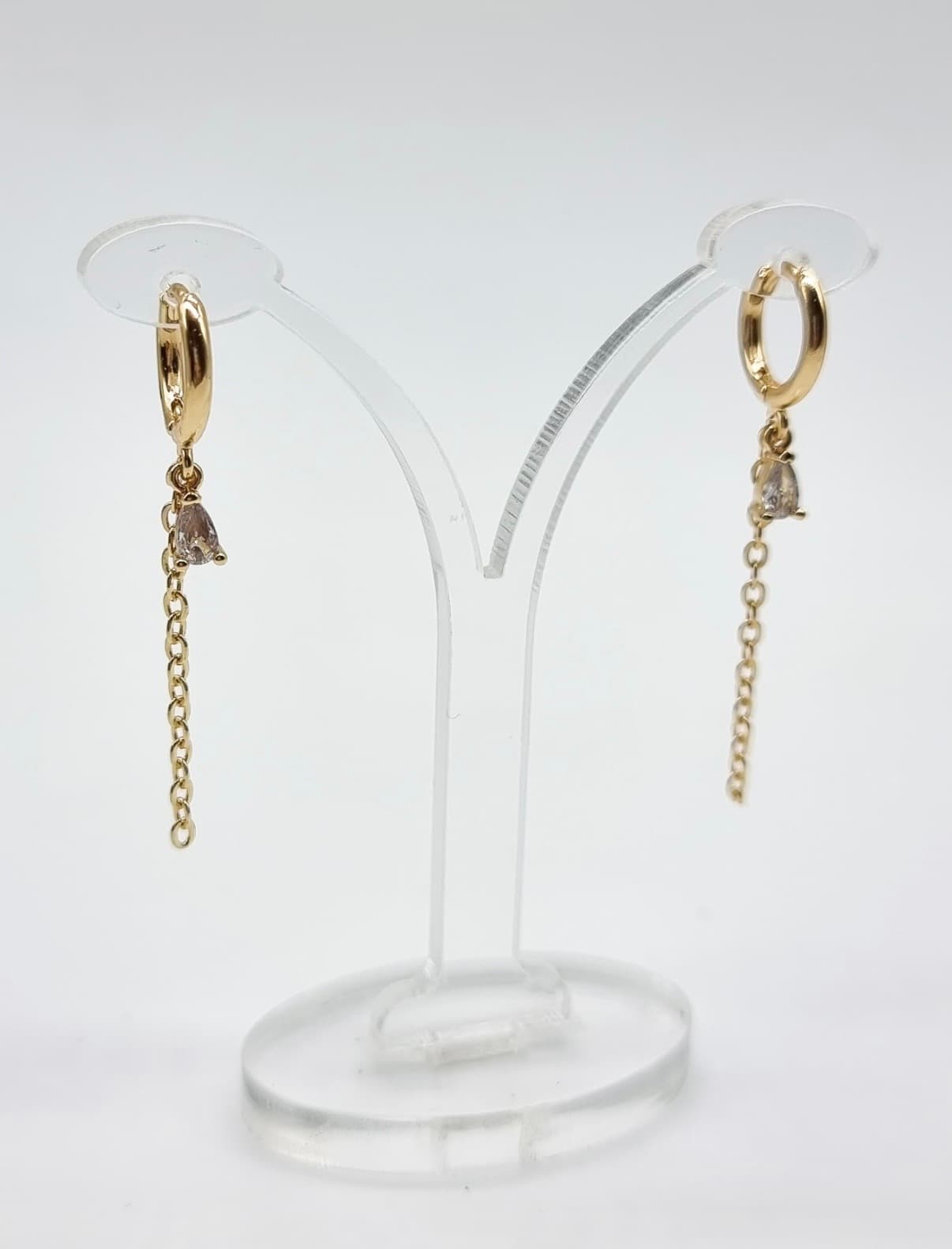 Aros gota brillo